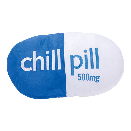 Chill Pill Plush Pillow - 18"x10" / Blue