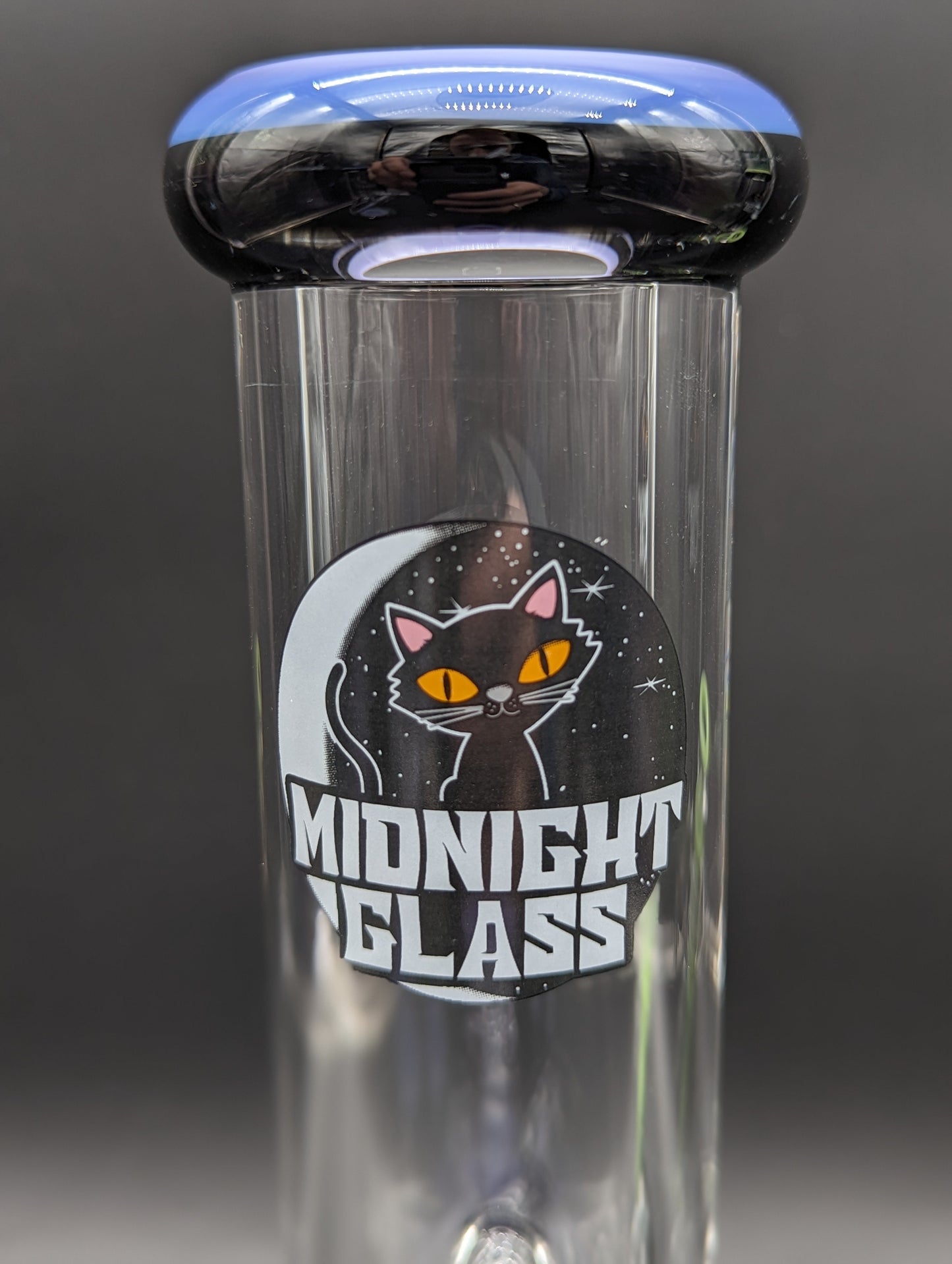 Midnight Glass 12" 9mm Straight Tube Bong