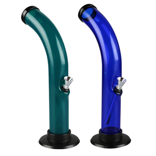 Acrylic Curved Water Pipe - 10" / Colors Vary