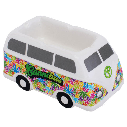 Fujima Hippie Bus Ceramic Ashtray - 5.5"x3"