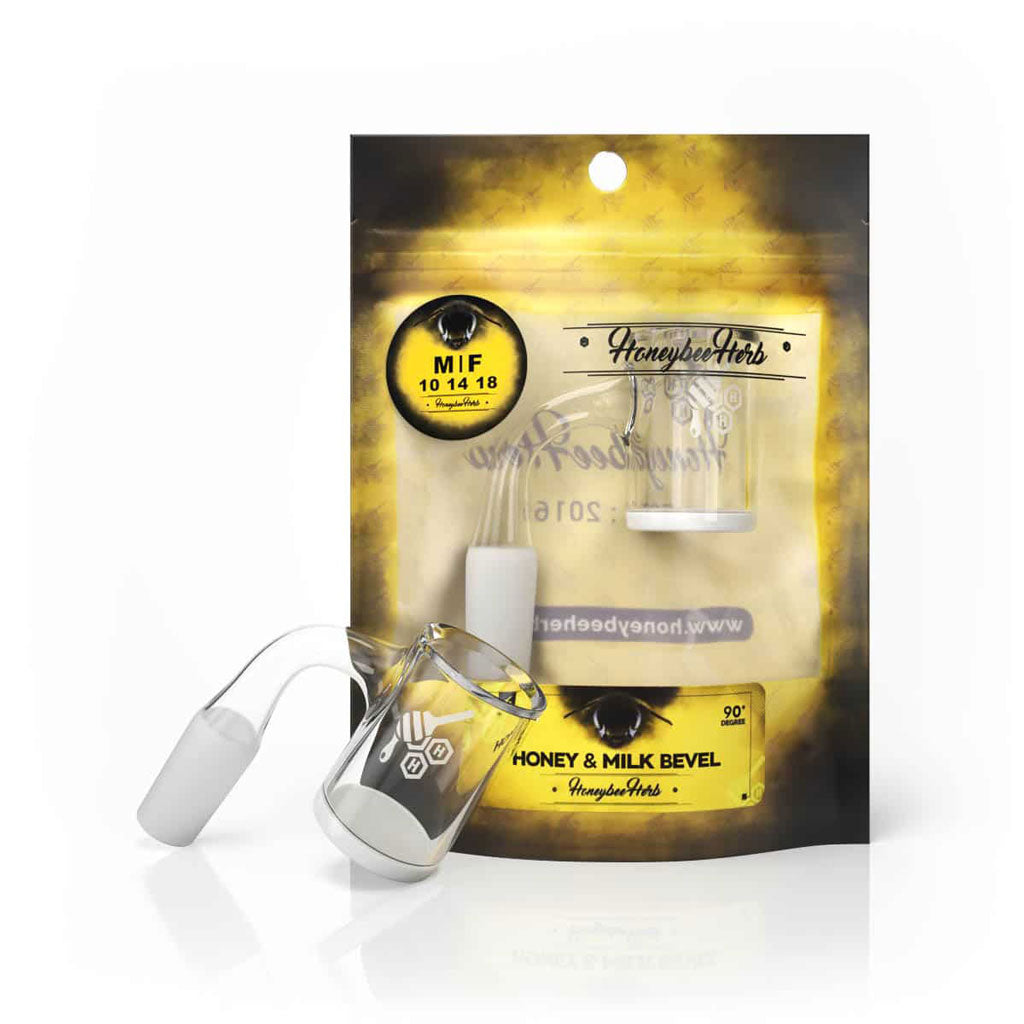 HONEY & MILK BEVEL QUARTZ BANGER - 90° DEGREE | YL