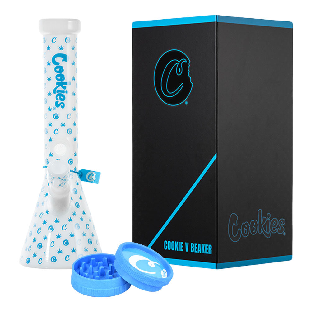 Cookies V Beaker Glass Water Pipe | 13.75" | 14mm F