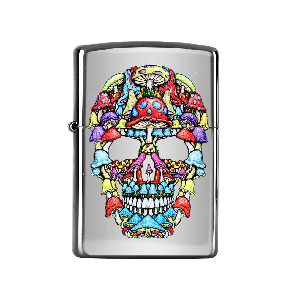 Death to Self Shroom Skull Zippo Lighter