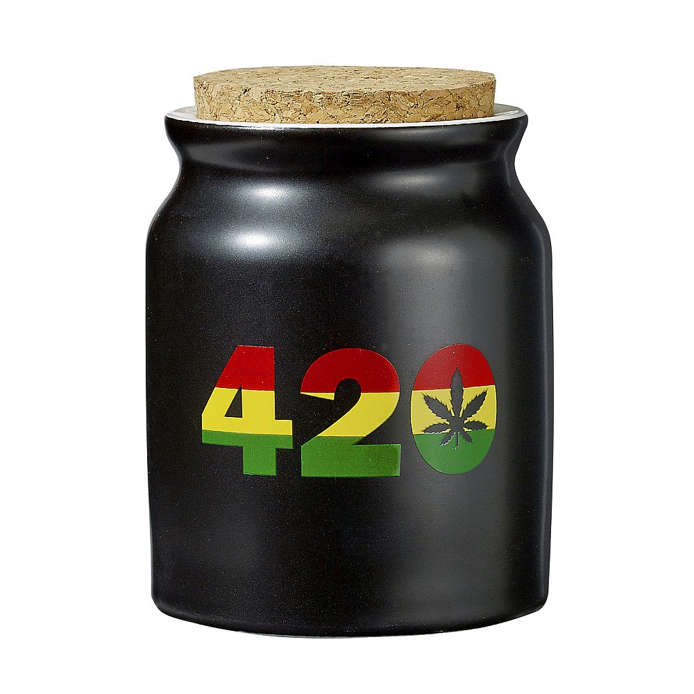 420 rasta color stash jar