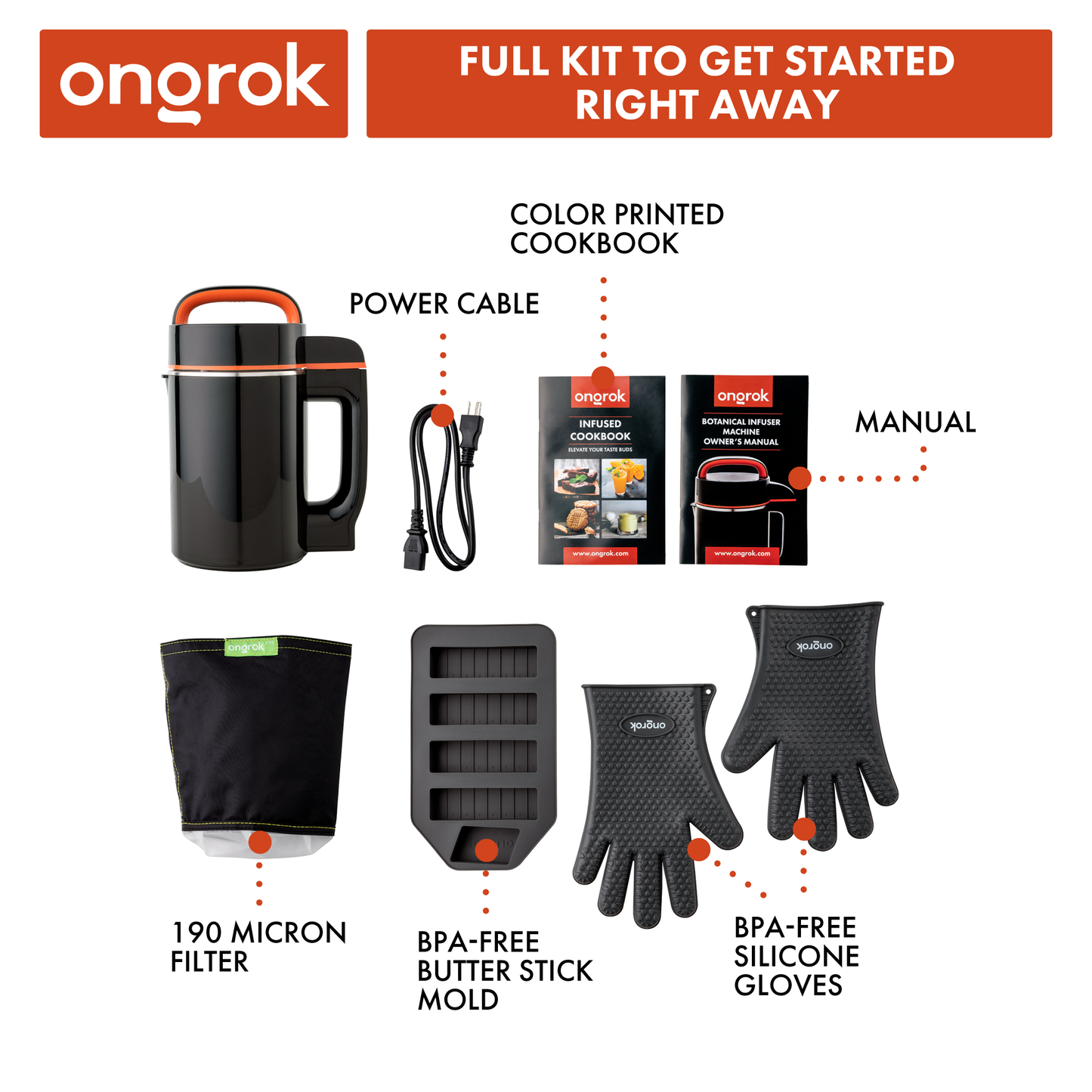 Ongrok Small Botanical Infuser Machine and Kit