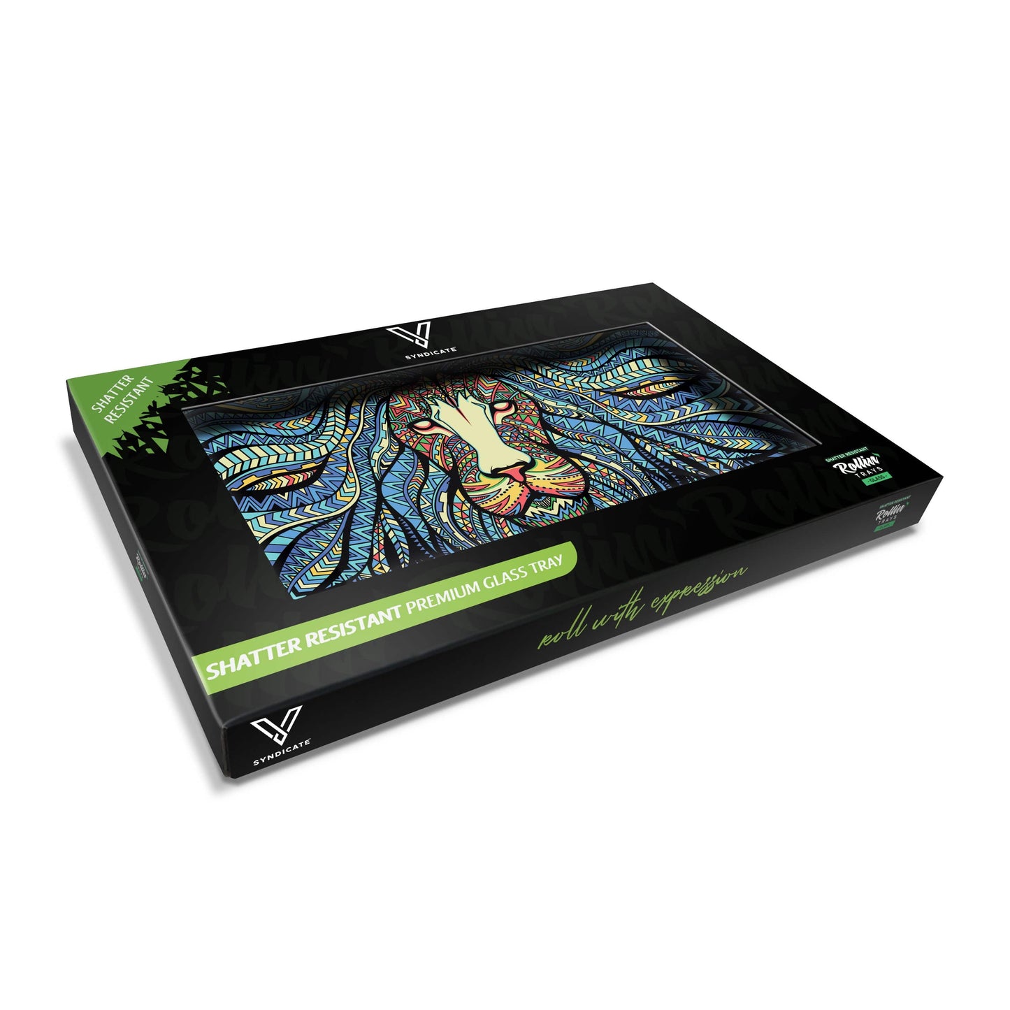 Tribal Lion Glass Rollin' Tray