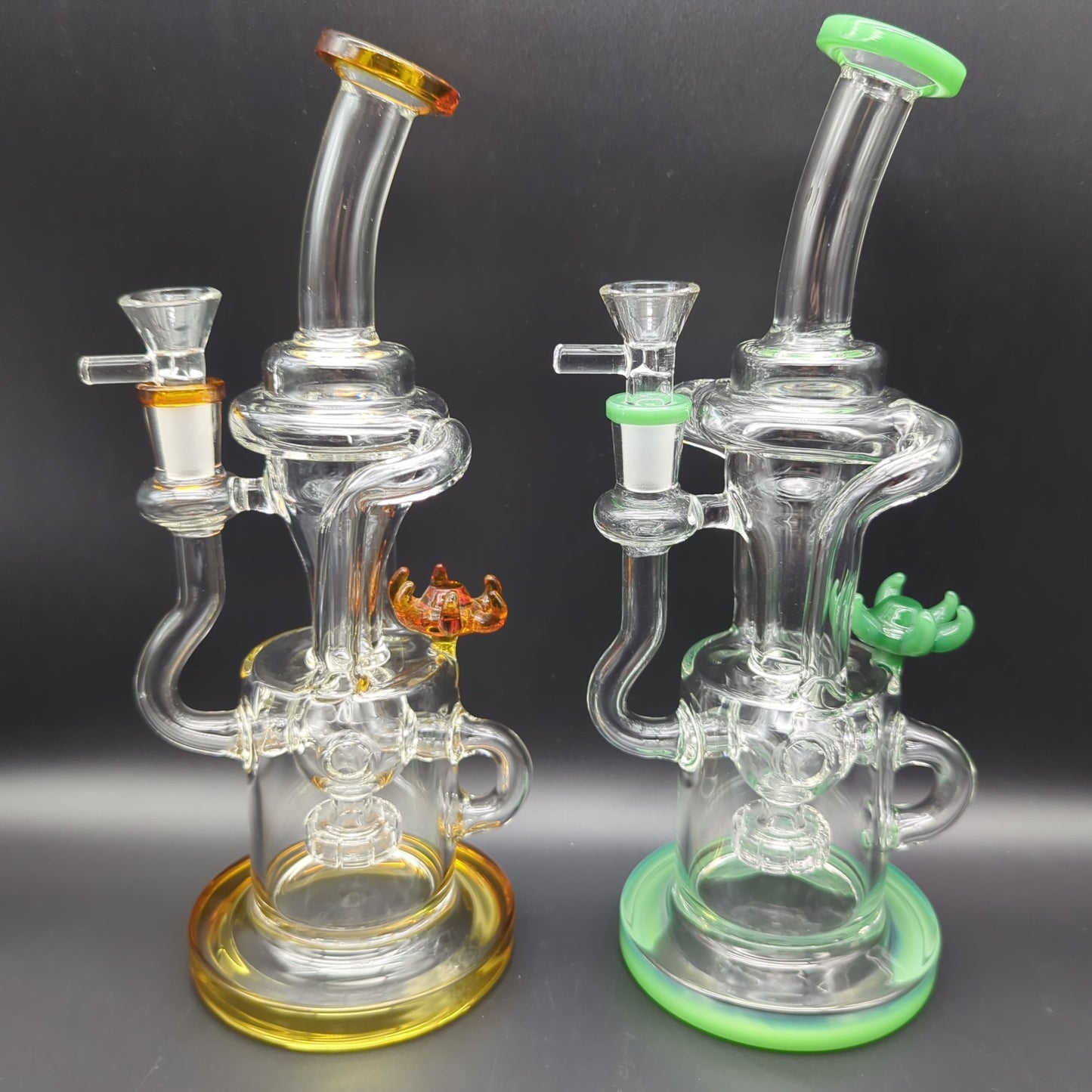 10" Egg Perc Showerhead Recycler Water Pipe