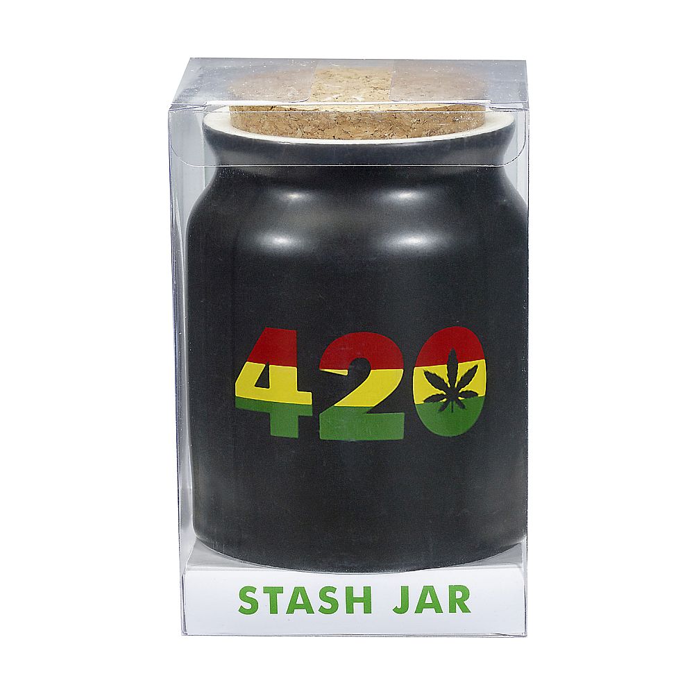 420 rasta color stash jar