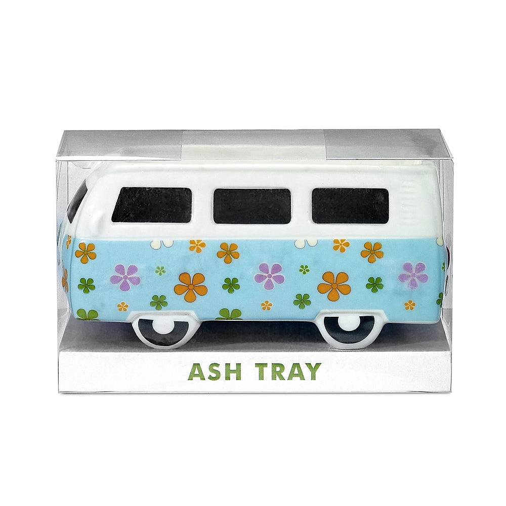 vintage bus ashtray- flower power design