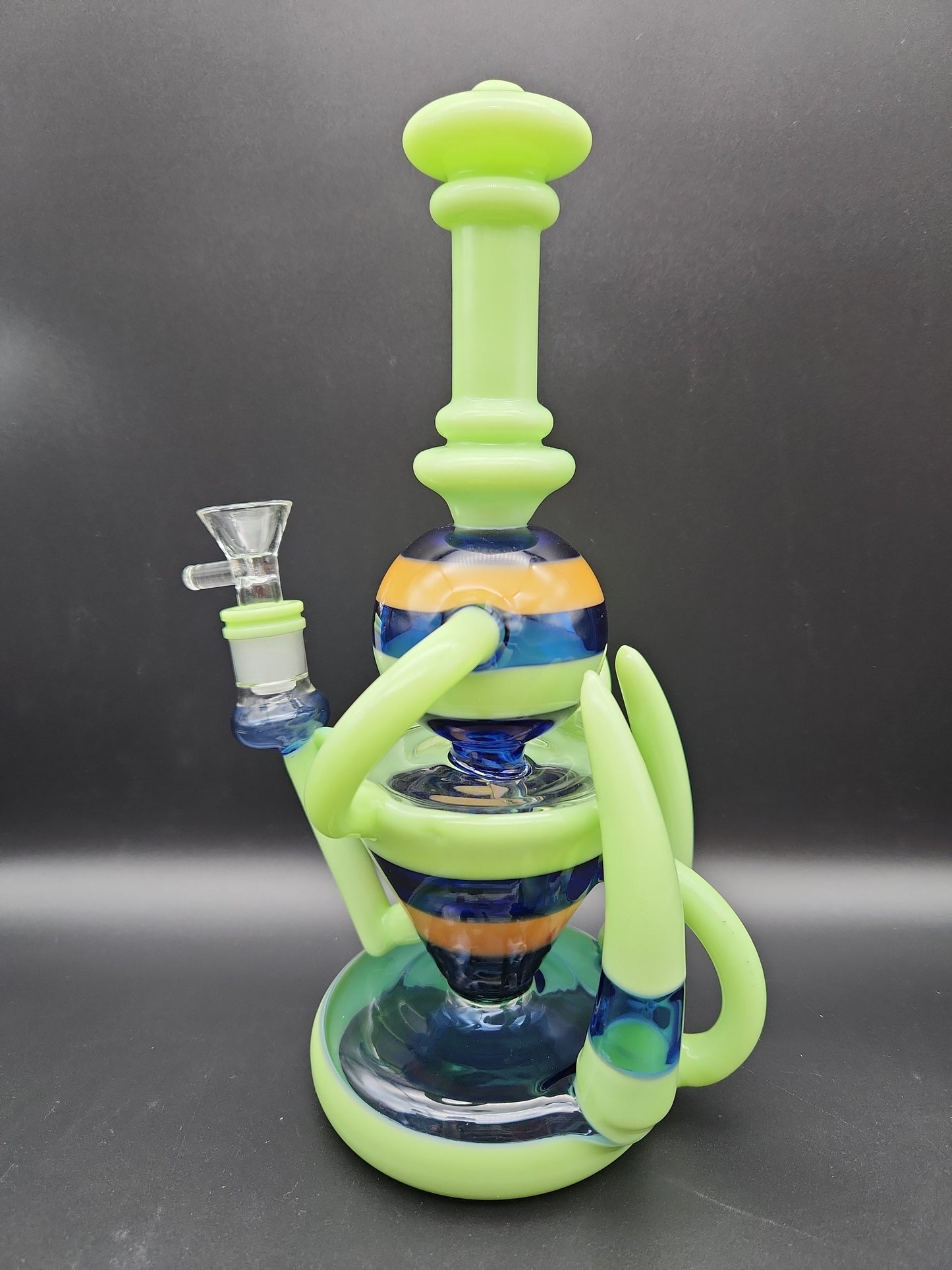 11" Hollowfoot Horn Recycler Water Pipe