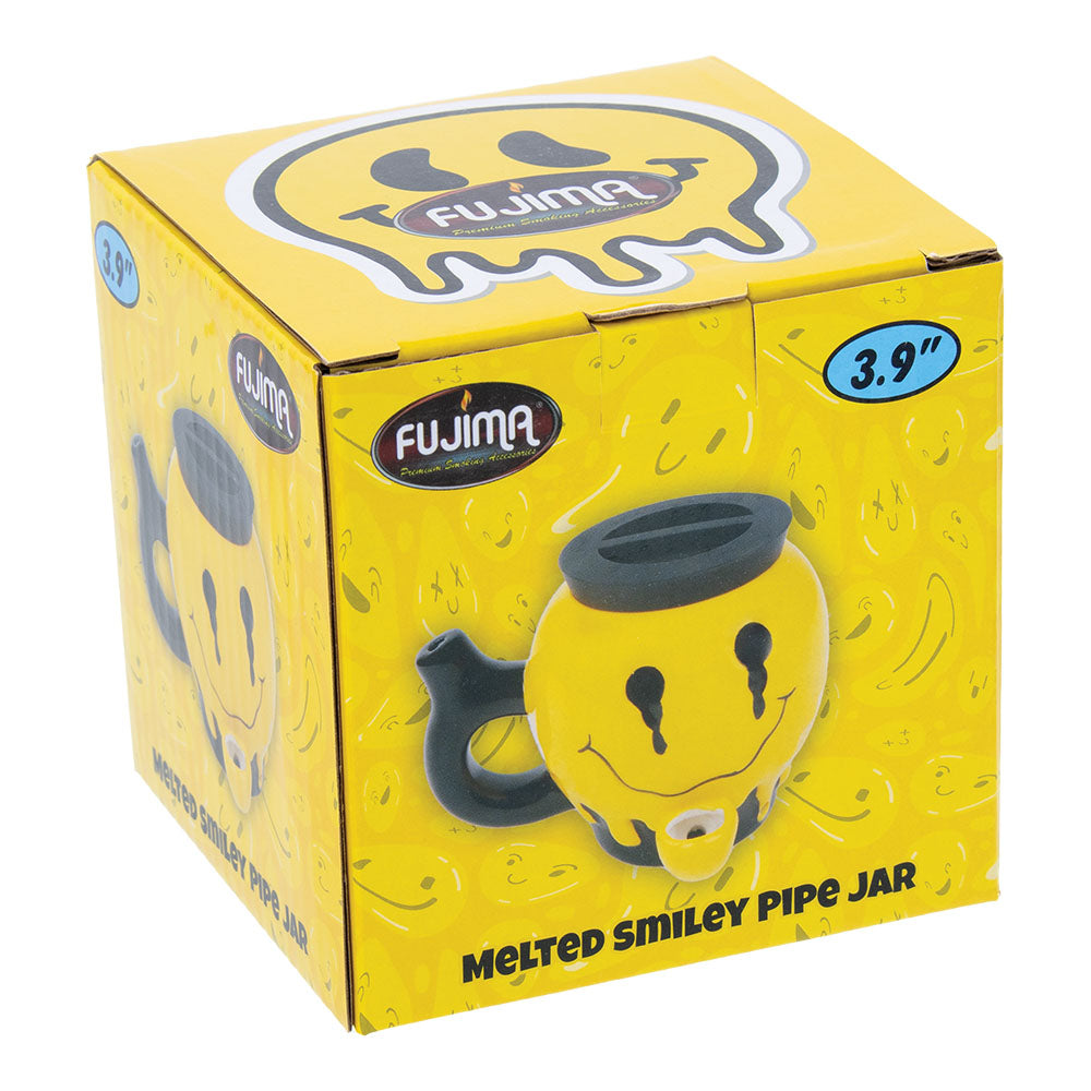 Fujima Melted Smiley Pipe Jar - 3.9"