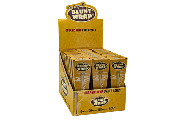 Blunt Wrap Organic Hemp Cones - 1 1/4 - 6 pack