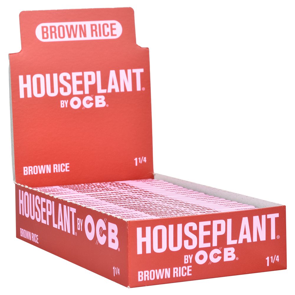 24CT DISP - Houseplant by OCB Rolling Papers - Brown Rice / 50pc / 1 1/4"