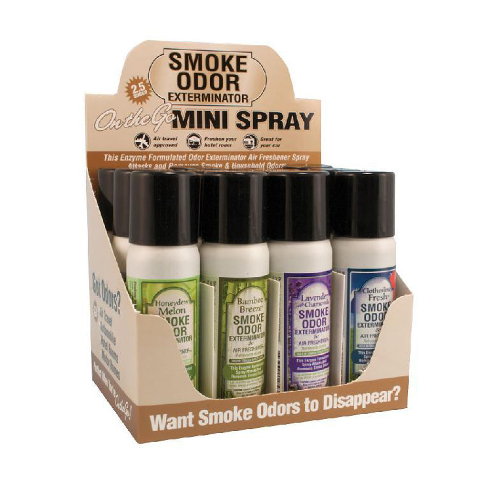 2.5oz Smoke Odor Exterminator Spray - Year Round Mix - 12PC DISPLAY