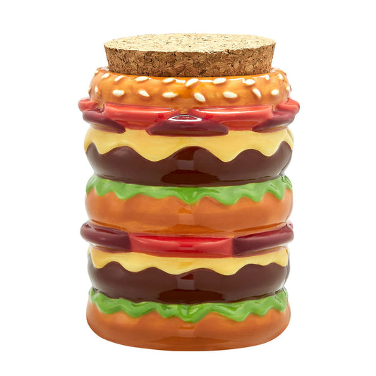 CHEESEBURGER STASH JAR