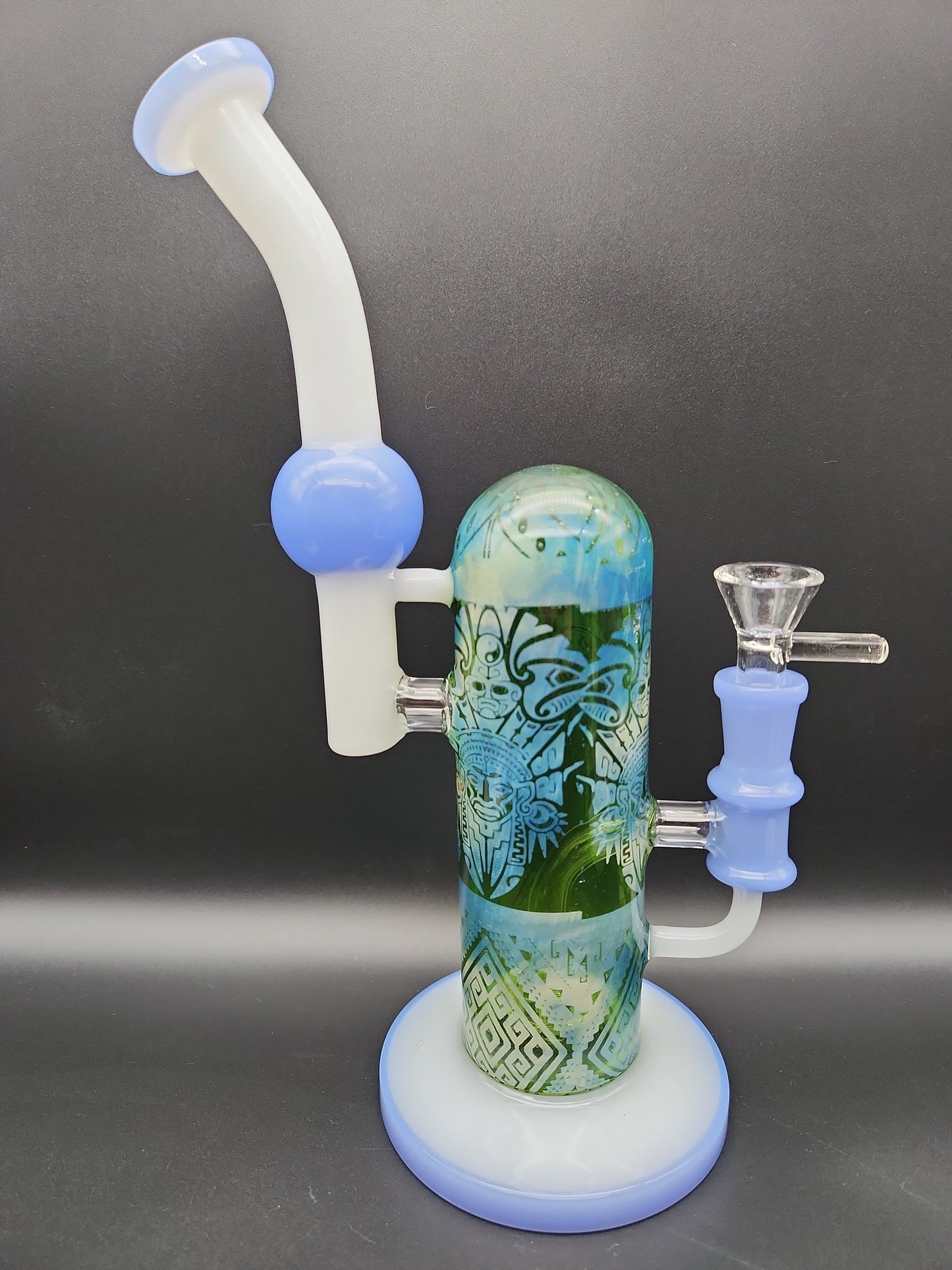 10.5" Designer Glass Sidecar Bubbler