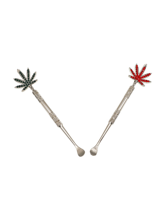 Studded Metal Dabber "Happy Leaf"