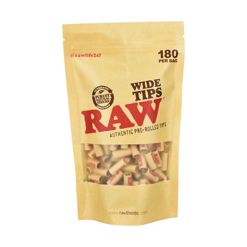 180PC BAG - RAW Pre-Rolled Wide Tips