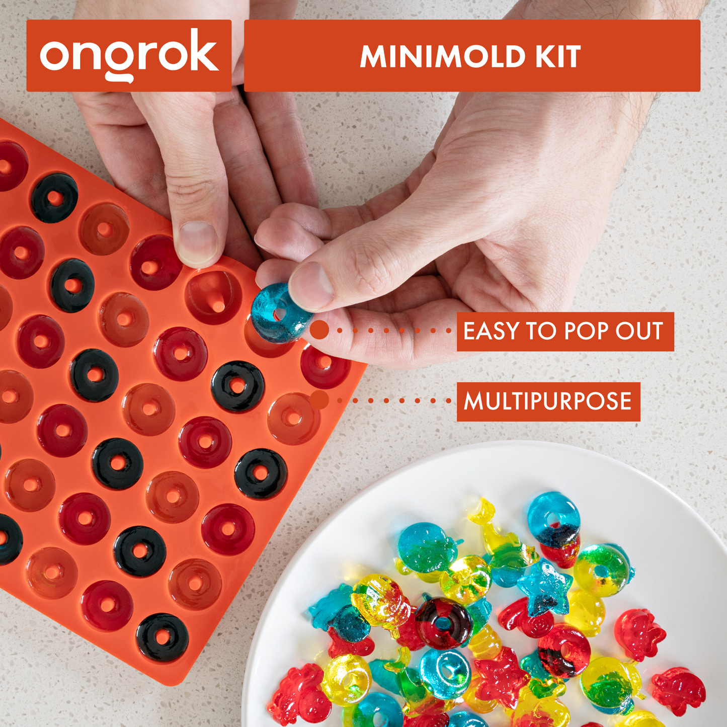 Ongrok Silicone Gummy Molds with Droppers