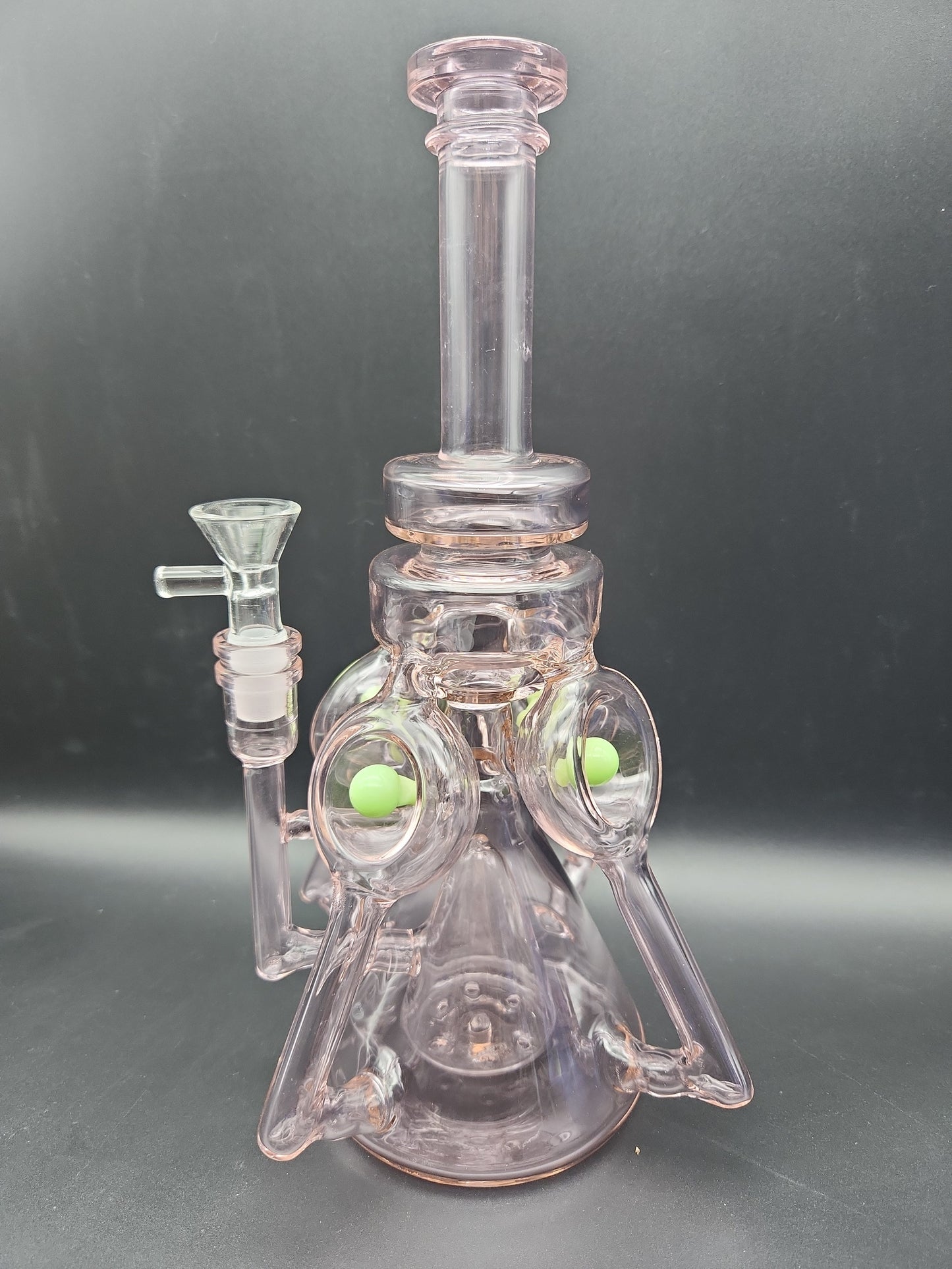 11" Quad Tube Recycler w/ Pyramid Perc