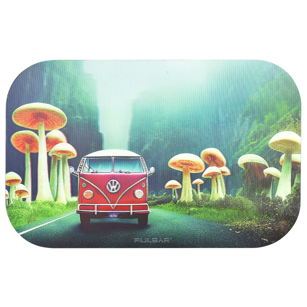 Pulsar Magnetic Rolling Tray Lid - 11"x7"/Camper Van Shroom Trip 3D