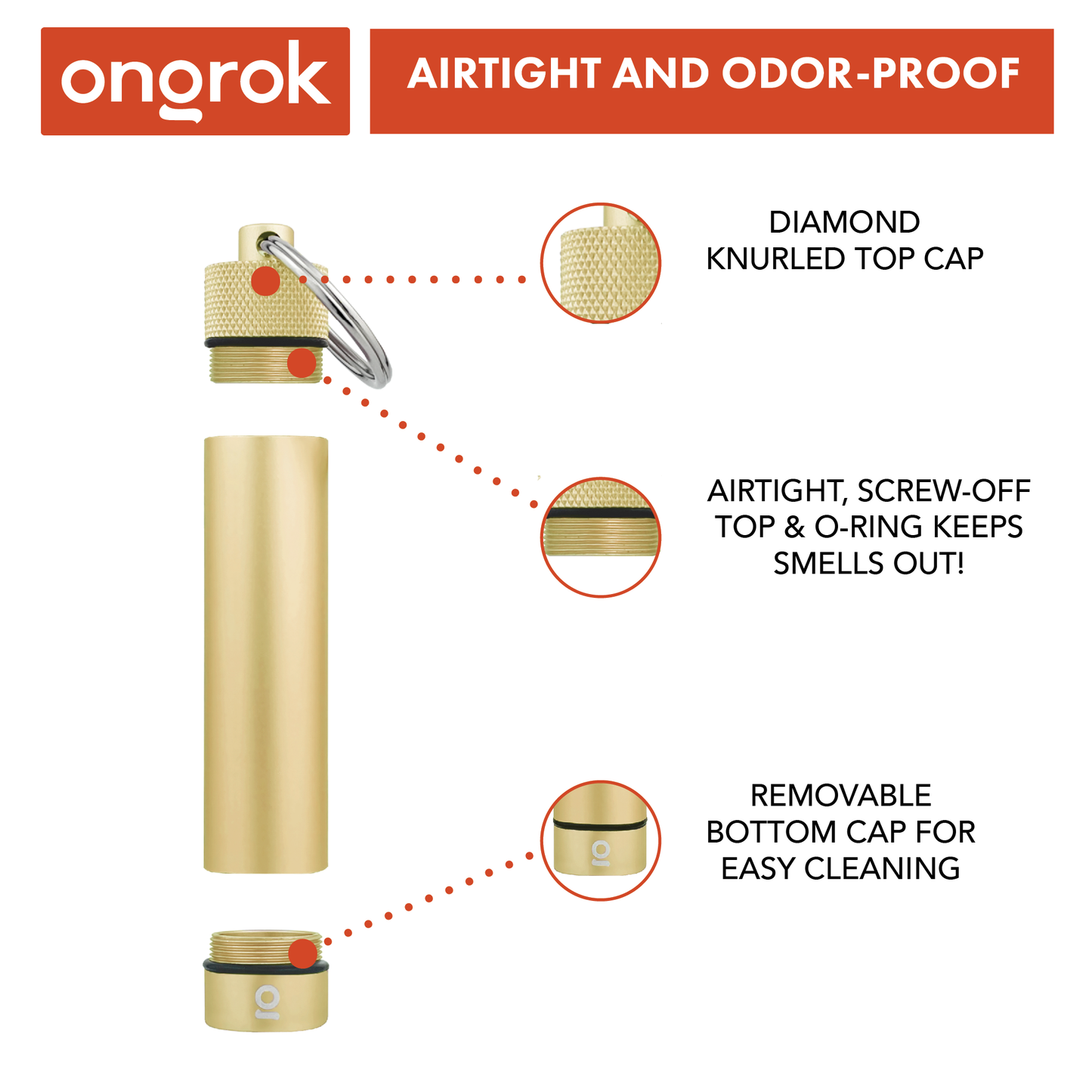 Ongrok Aluminum Storage Keychain