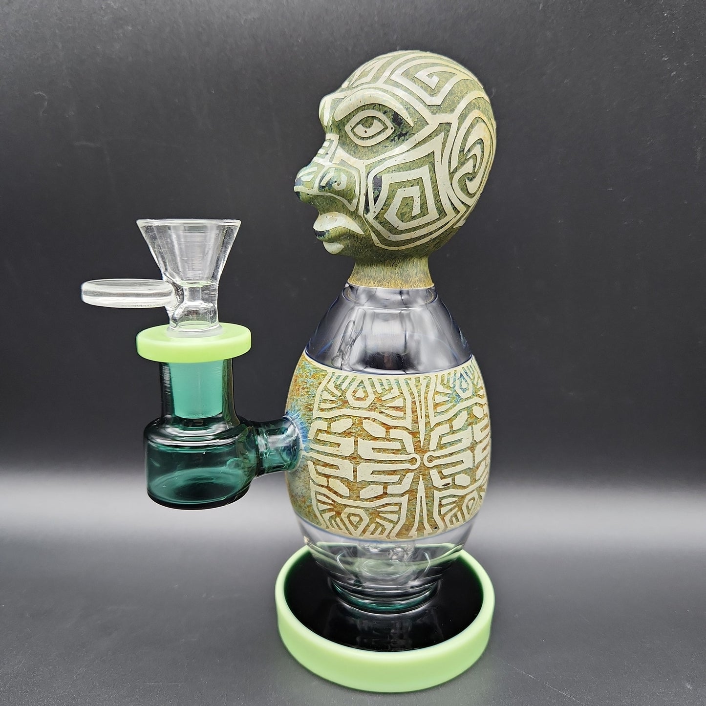 7" Aztec Egg Body Water Pipe