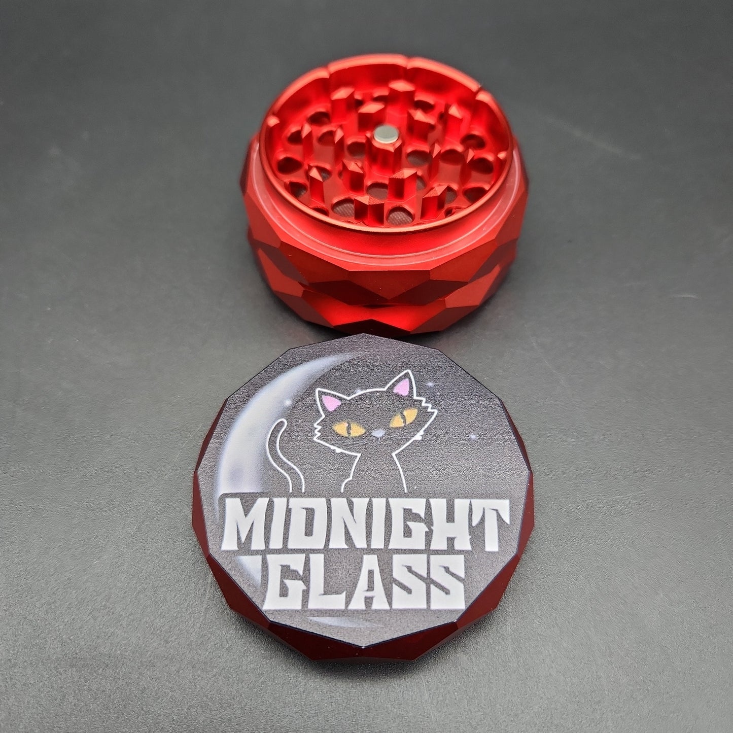 Midnight Glass Diamond Carved Grinders