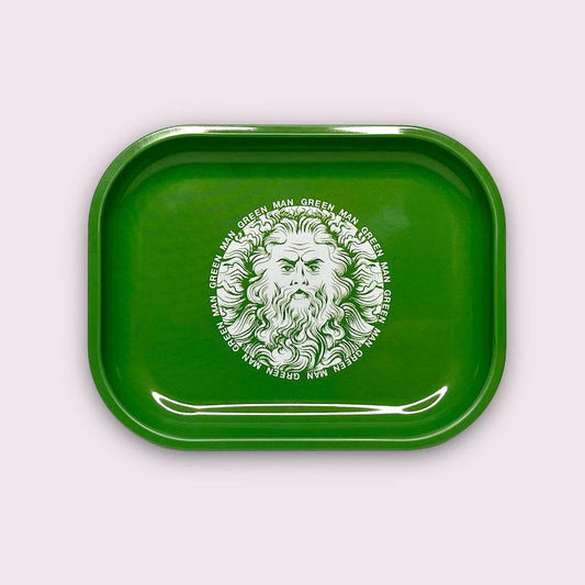 Green Man Metal Rolling Tray, 7” x 5.5”