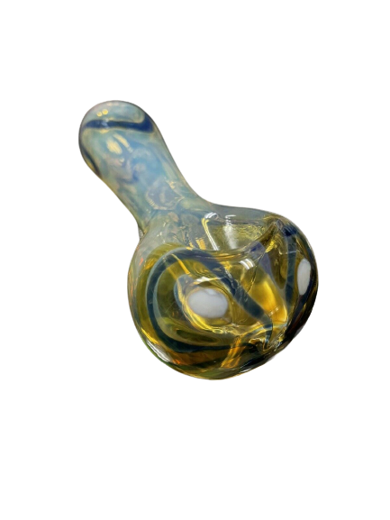 3.5” Blue & Yellow Glass Hand Pipe (1 Pc)