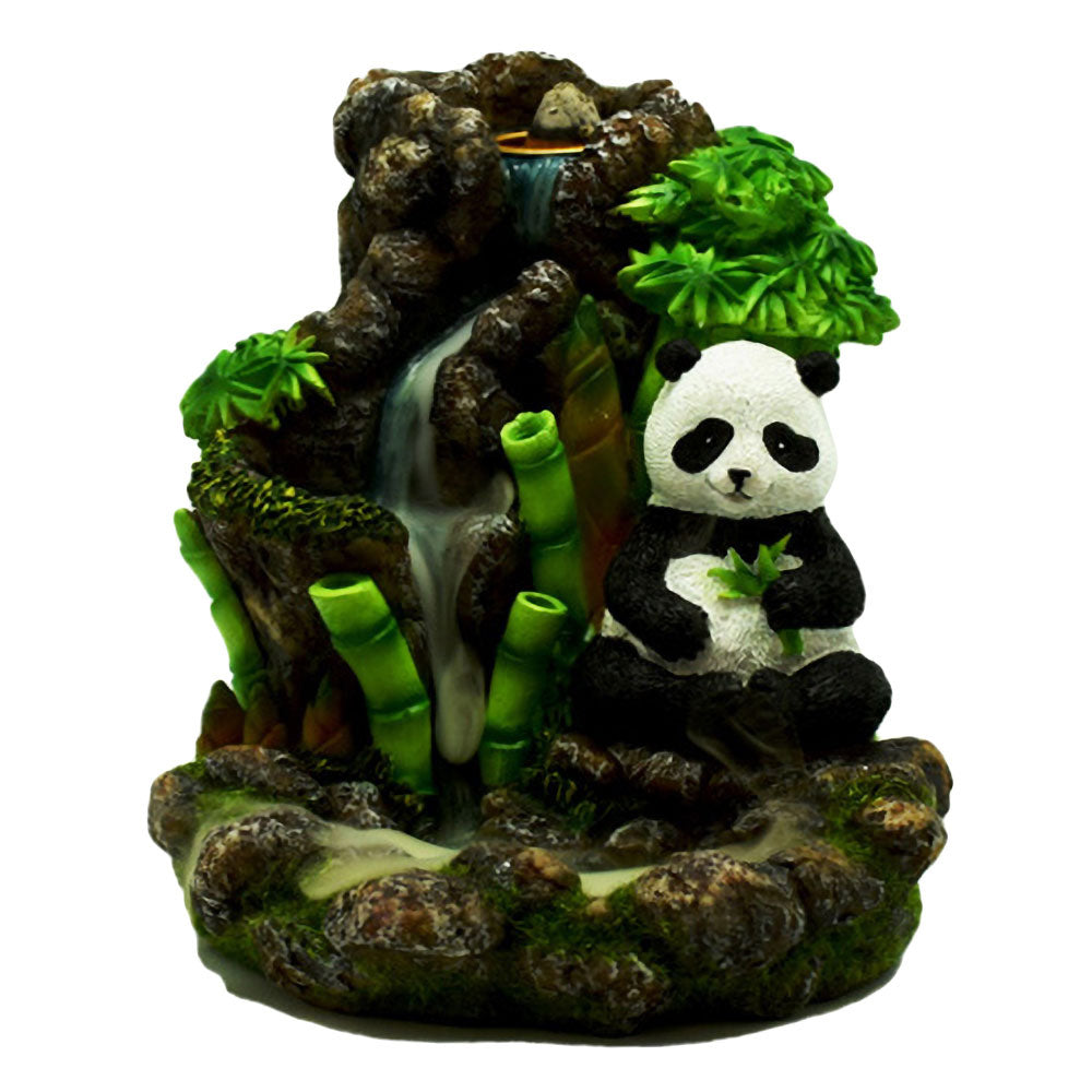 Bamboo Waterfall Panda Backflow Incense Burner