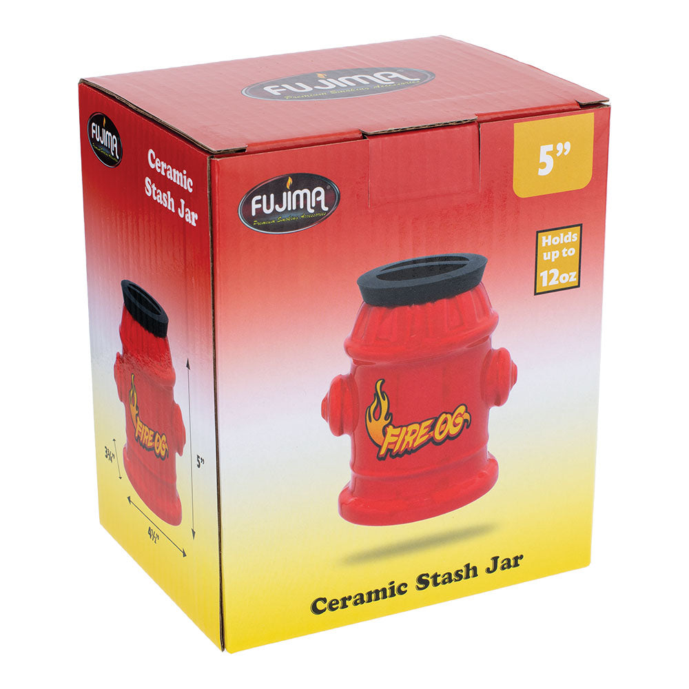 Fujima Fire Hydrant Ceramic Stash Jar - 5"