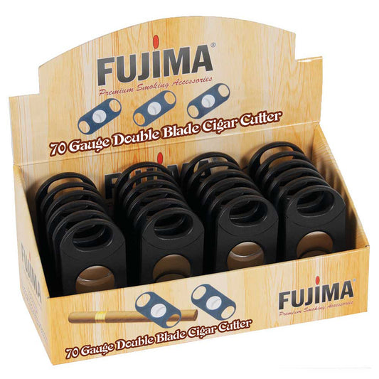 Fujima 70 Gauge Double Blade Cigar Cutter - 24pc Display