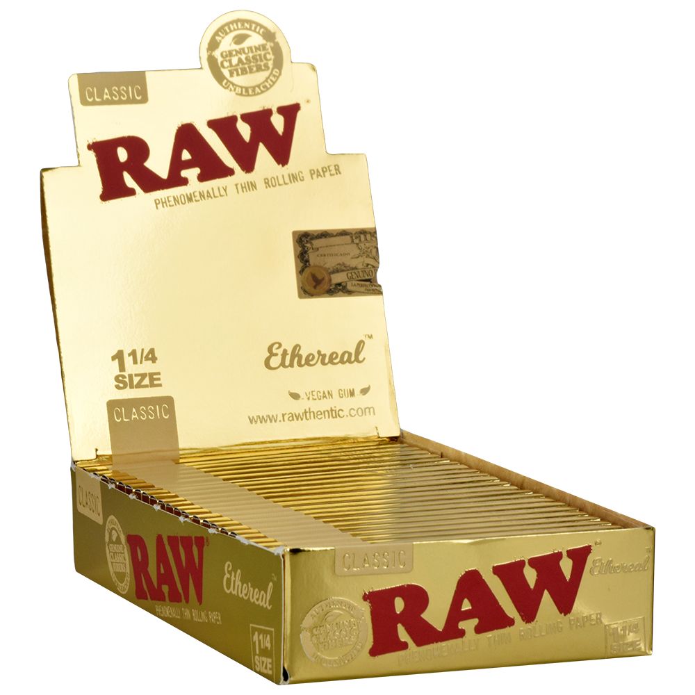 24CT DISPLAY - Raw Ethereal Rolling Papers - Classic / 50pc / 1 1/4"