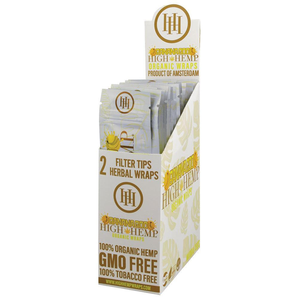 25PC DISP - High Hemp Organic CBD Wraps - 2pk