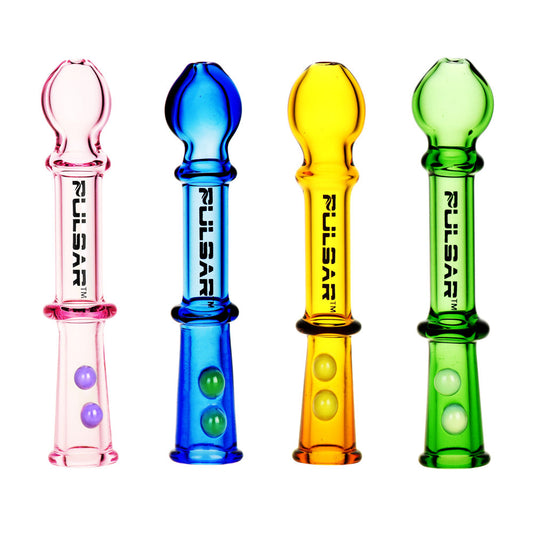 Pulsar Glass Blunt/Joint Holder w/ Marbles- 3.5"/Colors Vary