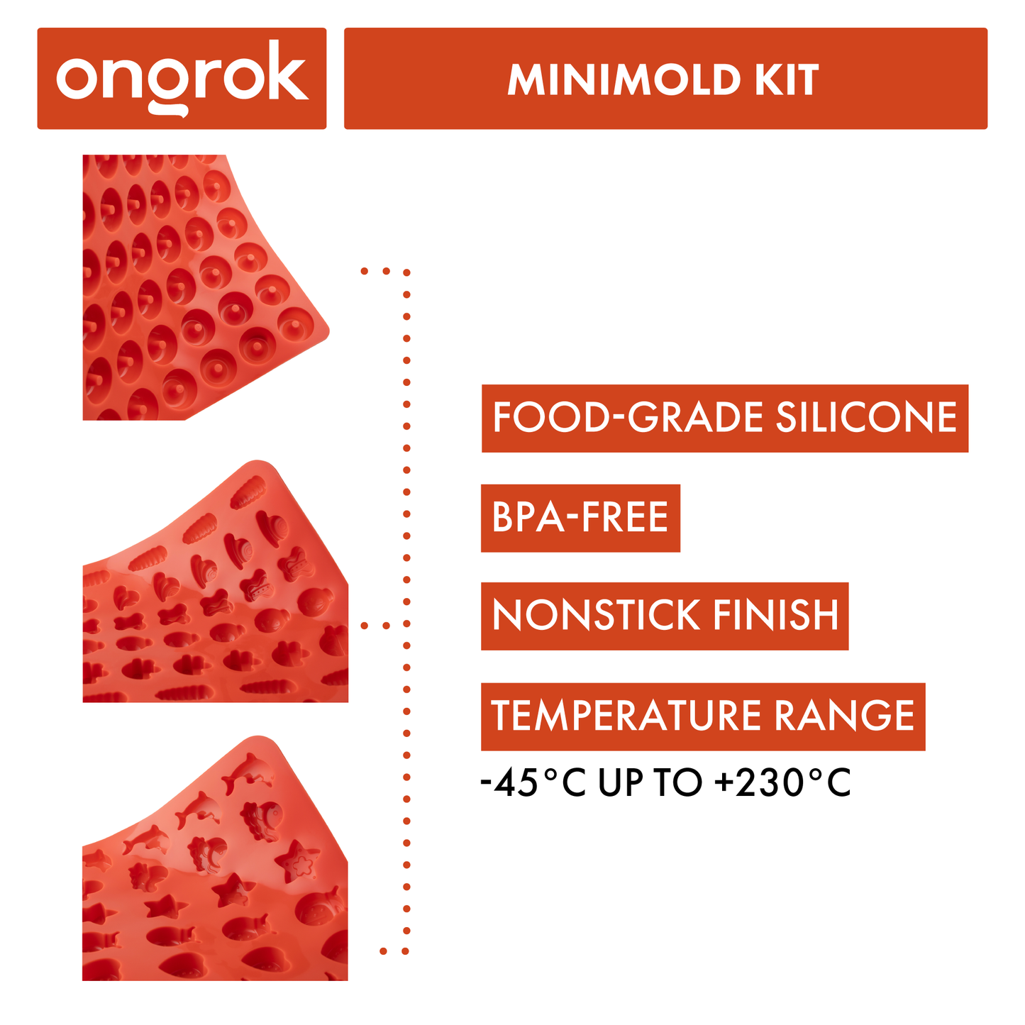 Ongrok Silicone Gummy Molds with Droppers