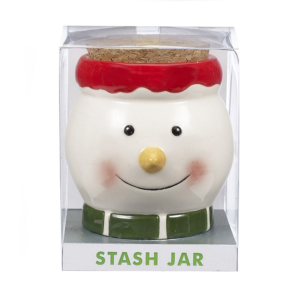 Snowman stash jar