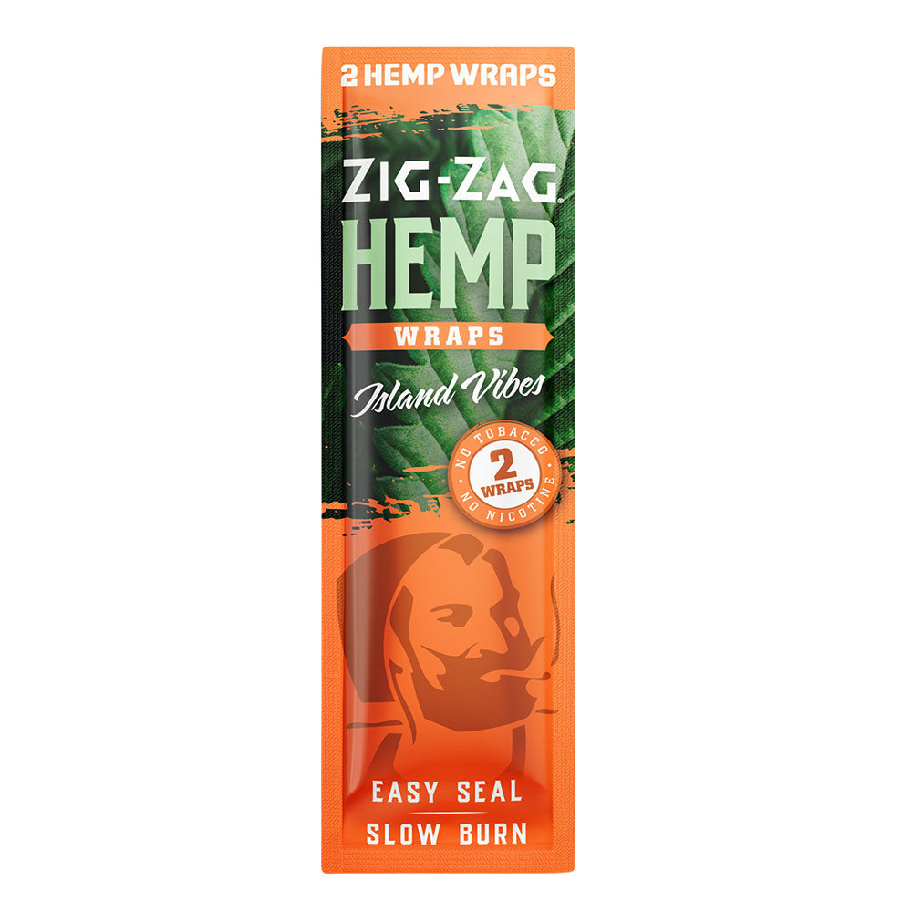 25PC DISPLAY - Zig Zag Hemp Wraps - 2pk