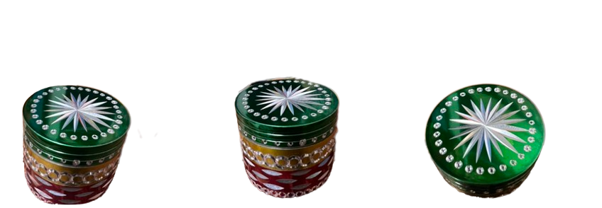 42MM Metal Rasta Colored Grinder Diamond Cut