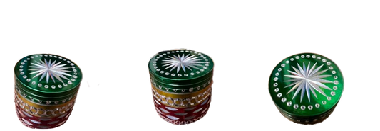 42MM Metal Rasta Colored Grinder Diamond Cut