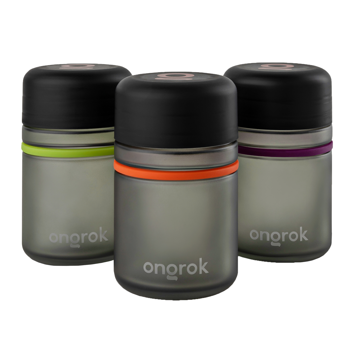 Ongrok Child Resistant Glass Storage Jar, 3 pack x 180ml each