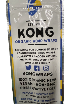 Kong Hemp Organic Herbal Wraps Kush Blueberry Flavor (5 Cnt 2 Per Pack)