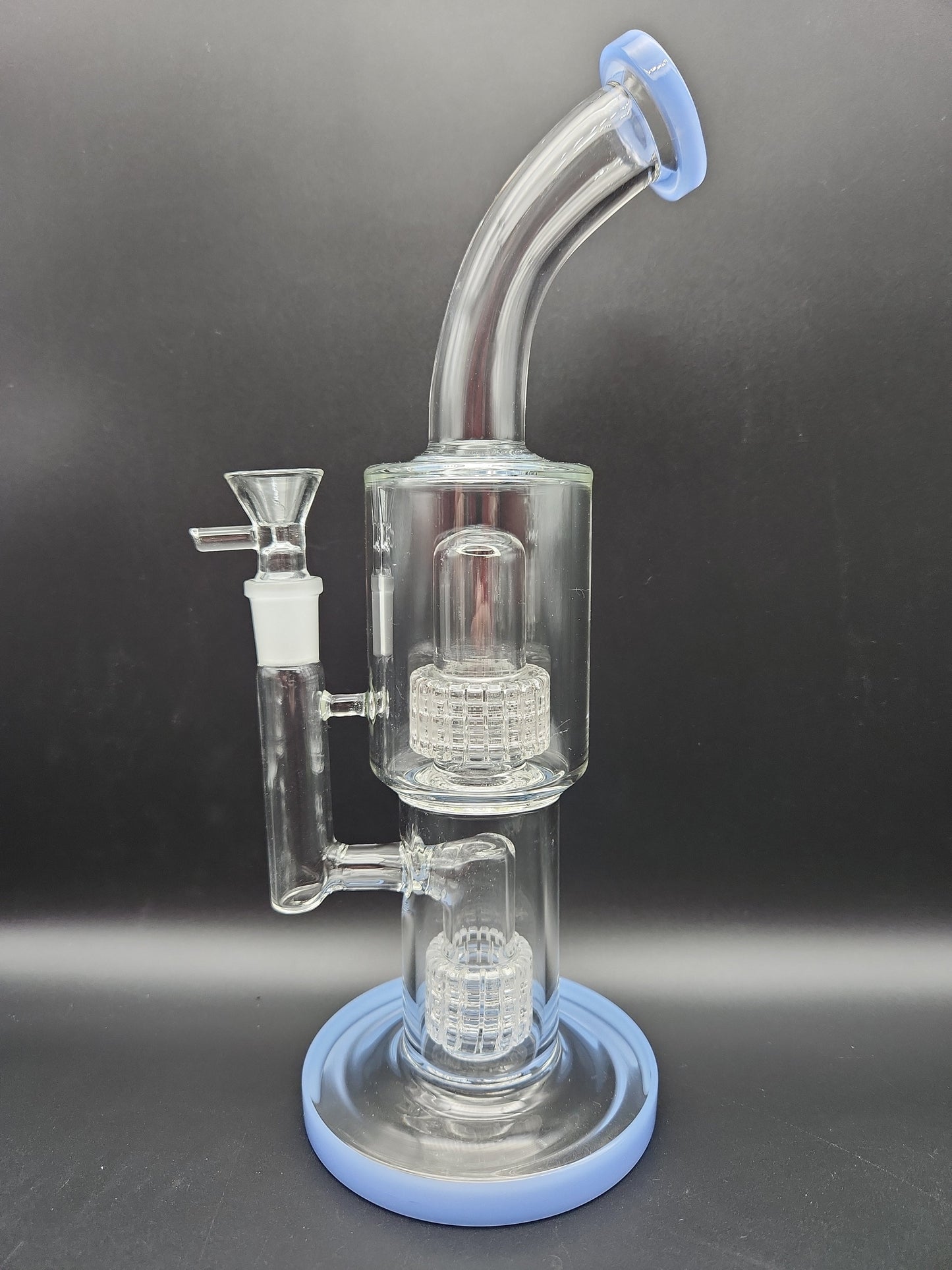 11" Double Matrix Bent Neck Water Pipe