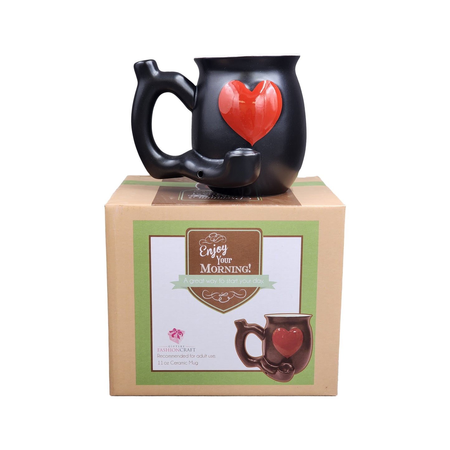 Embossed Red Heart Mug - White Inside