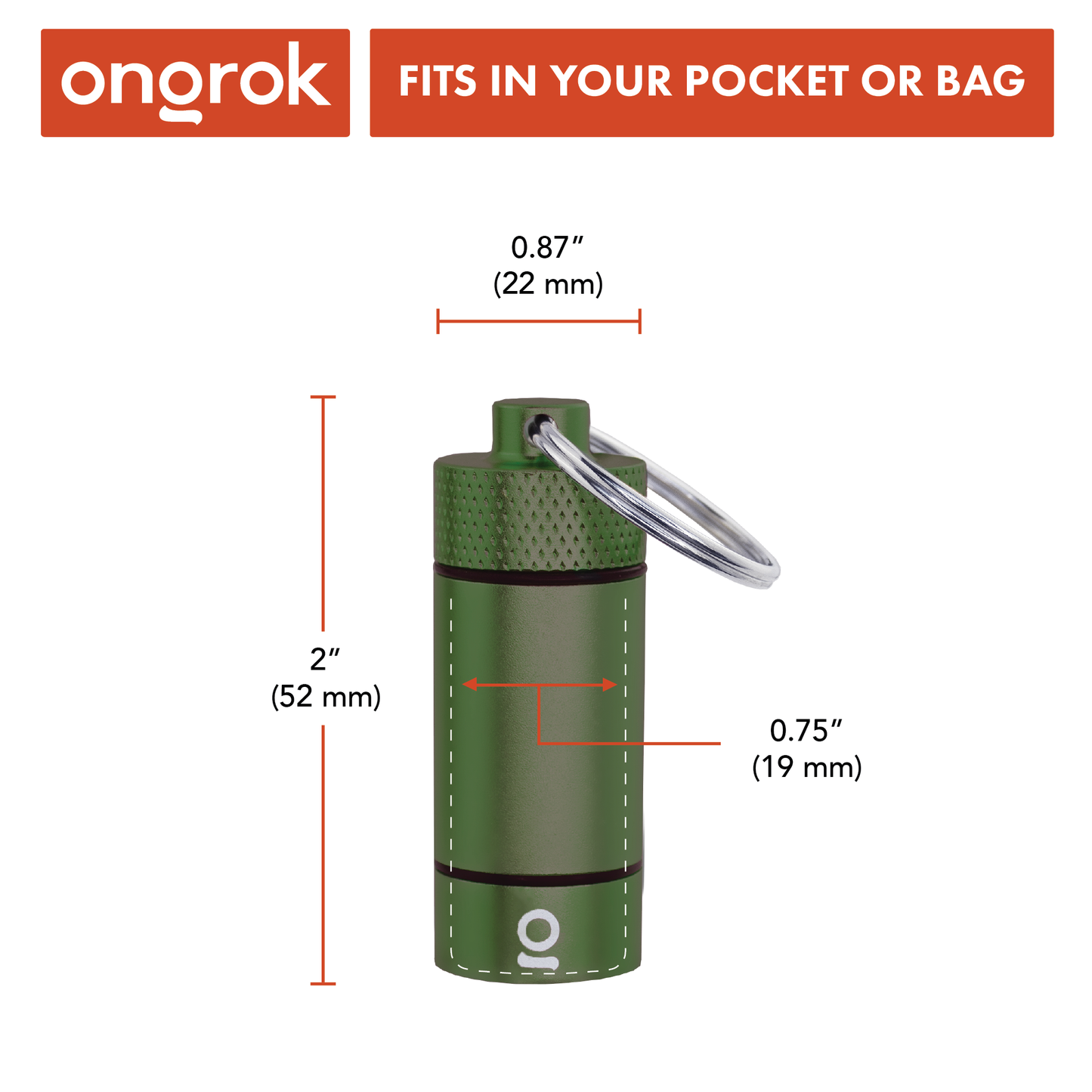 Ongrok Small Storage Keychain