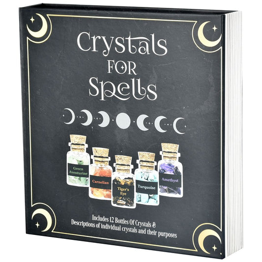 12PC SET - Crystals For Spells Faux Book