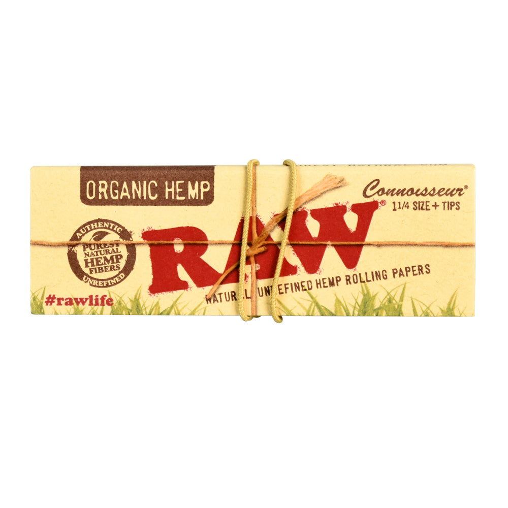 24pc Display-Raw Organic Hemp 1Â¼ Connoisseur Rolling Papers