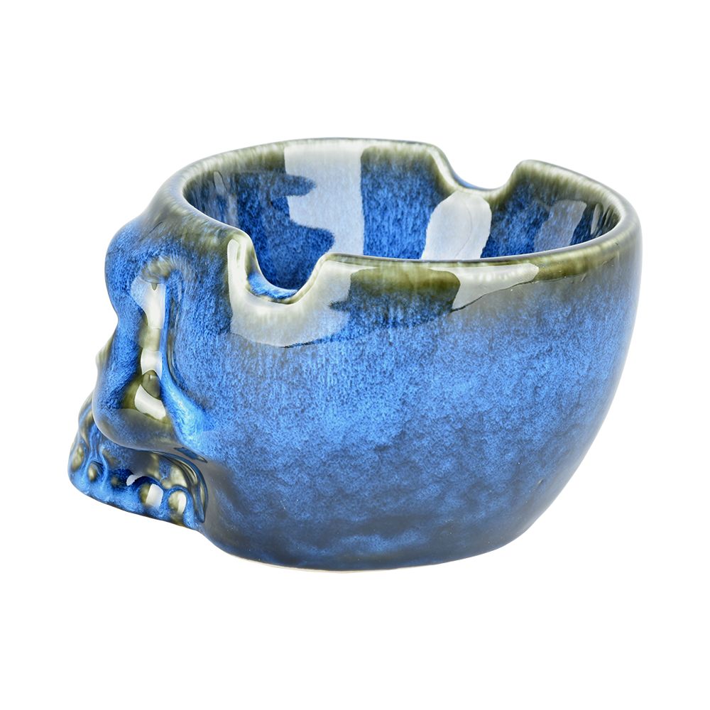 Glazed Skull Ashtray - 4.75"