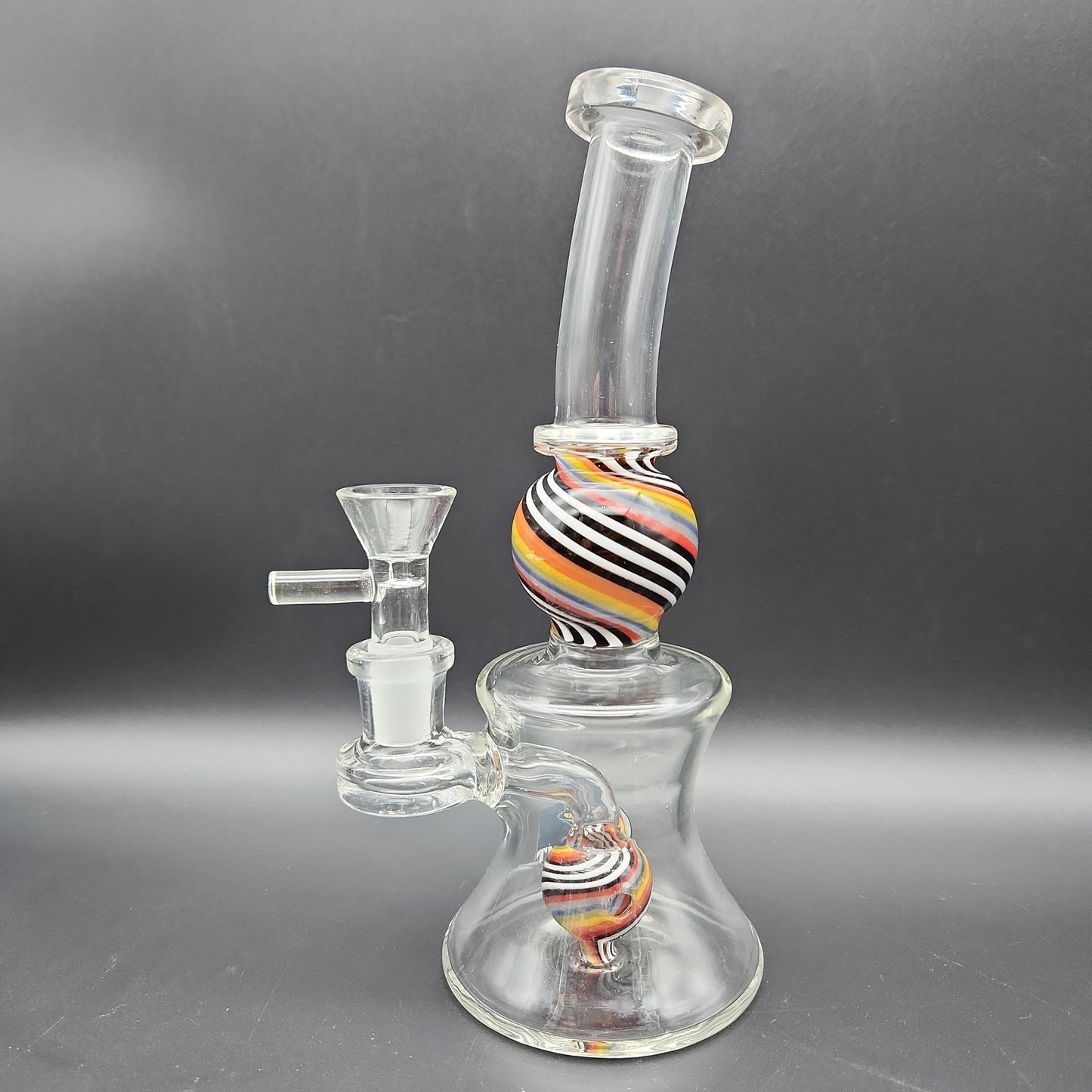 Midnight Glass 7.5" Rainbow Sphere Water Pipe